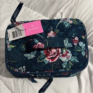 Vera Bradley Blue and Pink Quilted Cosmetic Bag